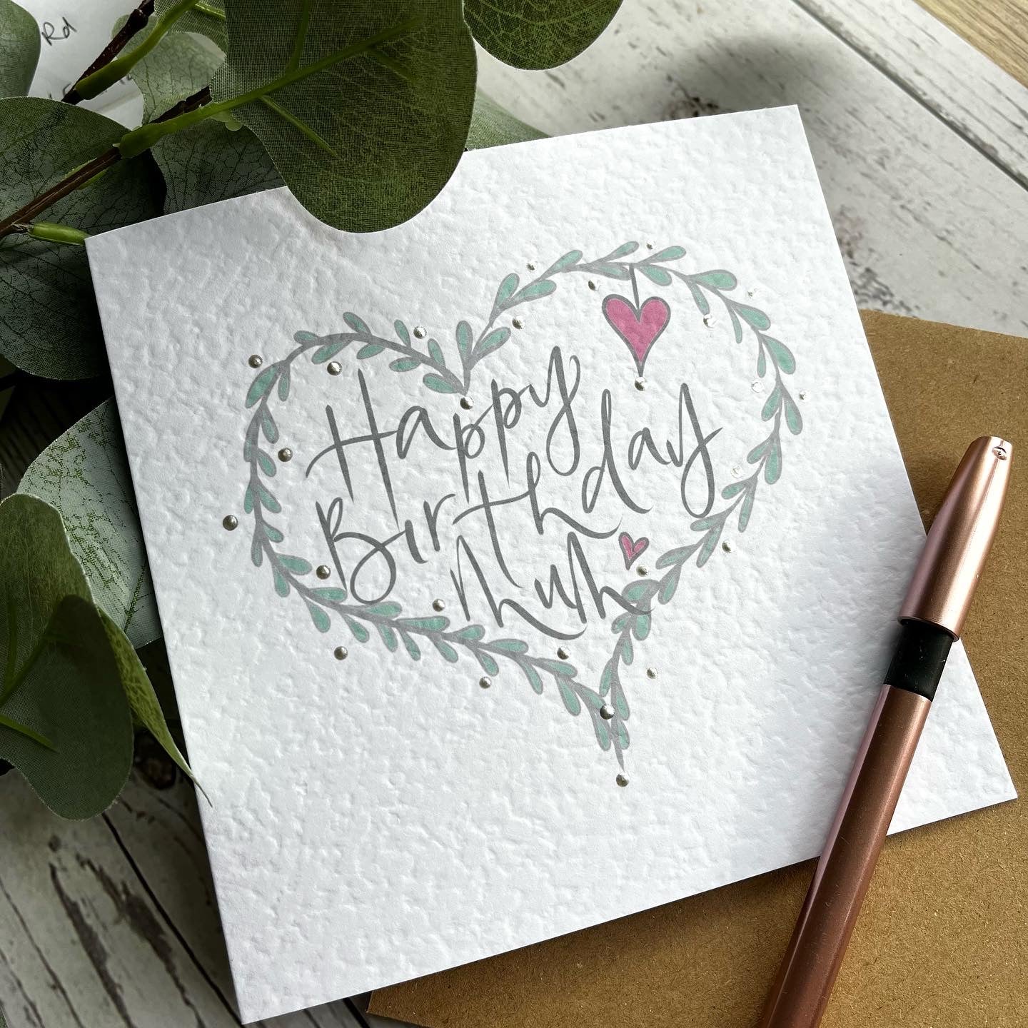 Heart Birthday Mum Card