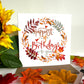 Happiest of birthdays to you leaf card