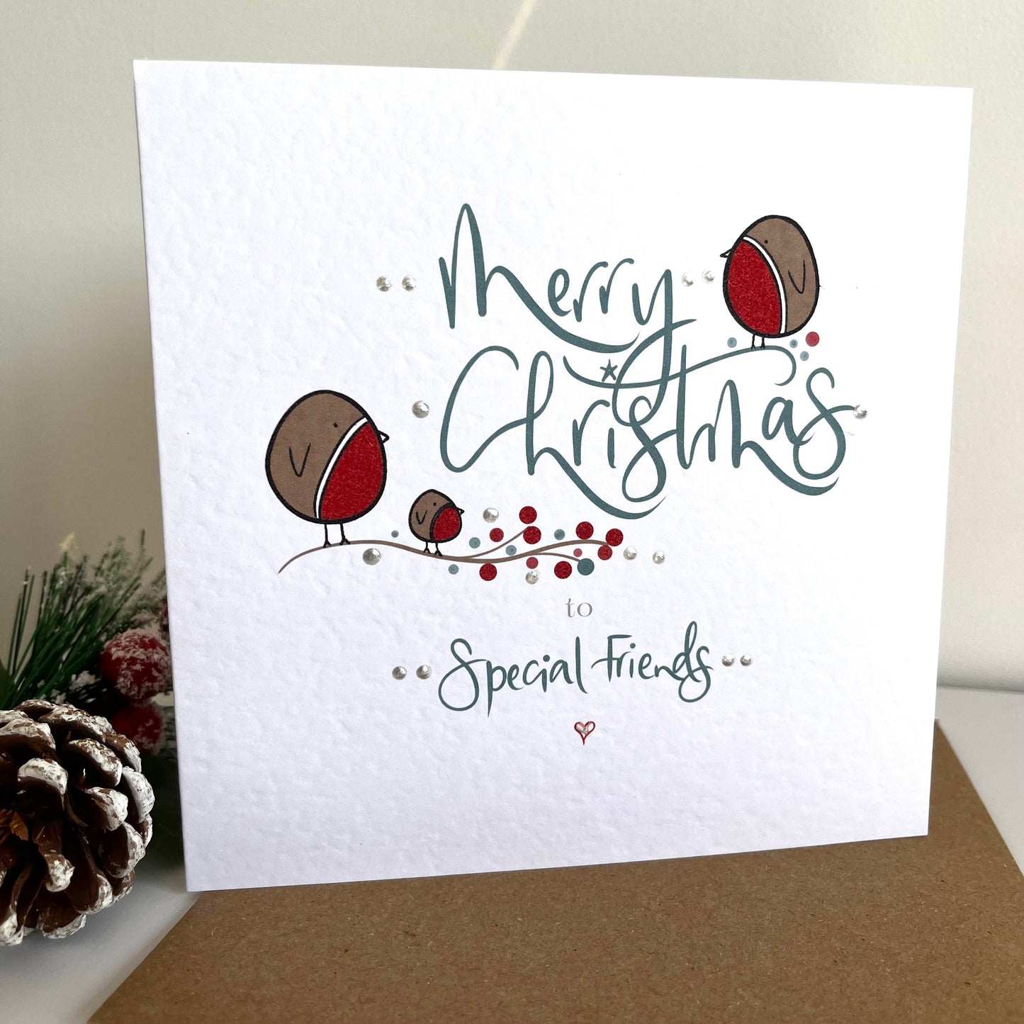 Merry Christmas To Special Friends Robin Card