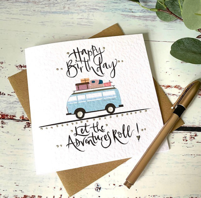 Campervan birthday card 