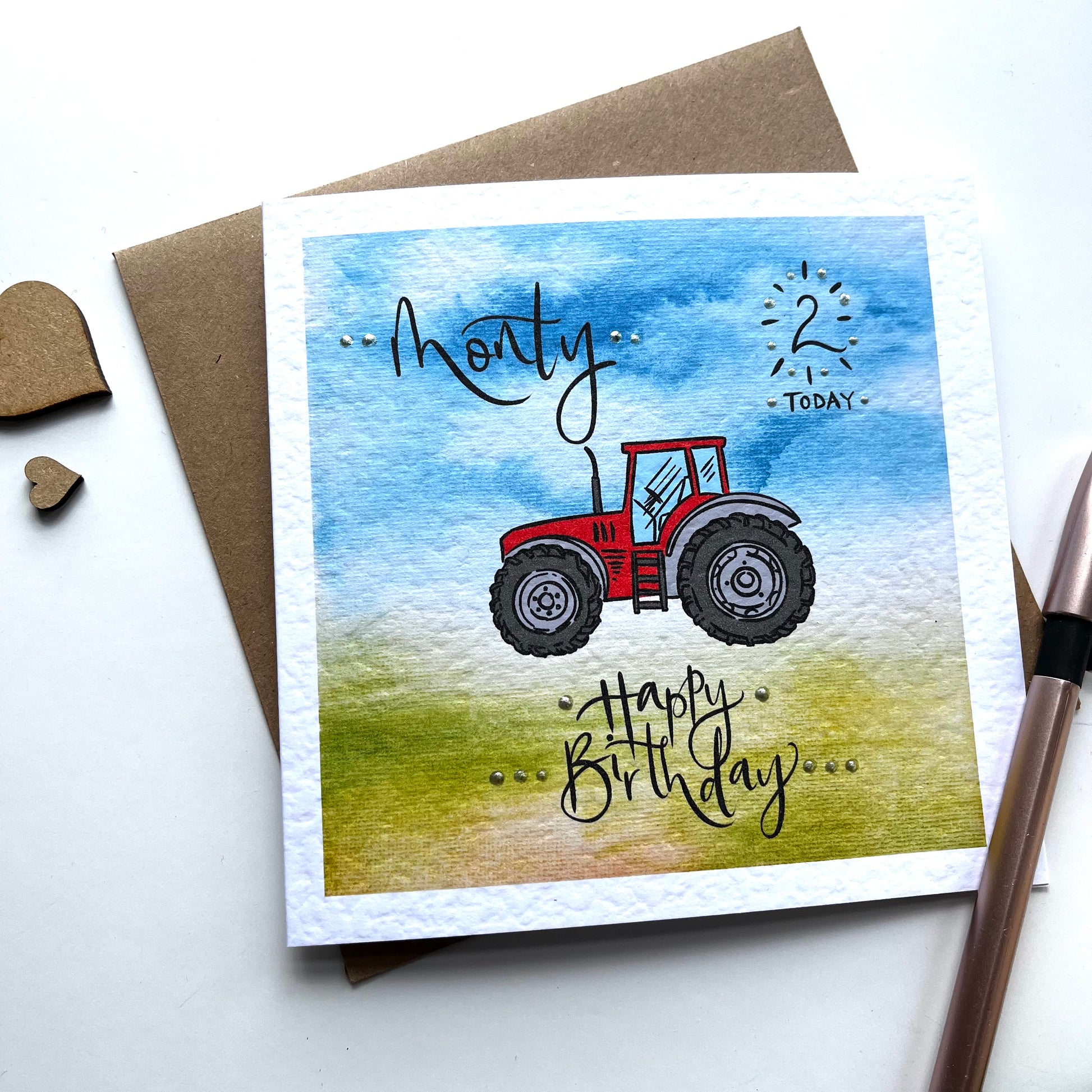 Personalised Tractor Birthday Card