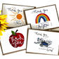 Set of 4 or 8 Teacher Postcards