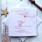 Personalised Congratulations on Baby Girl Card with One Elephant