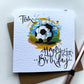 Football Birthday Card Abstract Design