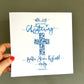 With Love on your Christening Card Blue Personalised 