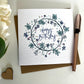 Floral Wreathed Birthday Card