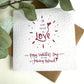 Personalised All You Need Is Love Valentines Card
