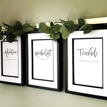 Adventure, Travel, Wanderlust Definition A4 Print Unframed
